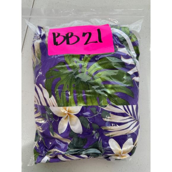 Pacific Legend Womens Hawaiian Midi Dress Size M Tropical MuuMuu Vacation Purple - Picture 13 of 13